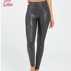 SPANX Faux Leather Moto Leggings.